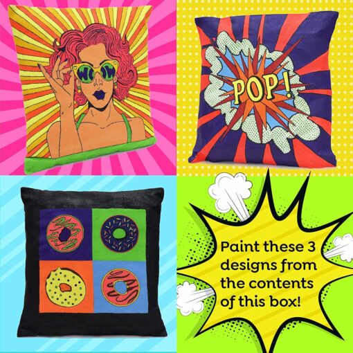Kalakaram Paint Your Own Pop Art Cushion Covers - Image 5