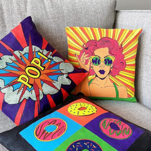 Kalakaram Paint Your Own Pop Art Cushion Covers - Image 6