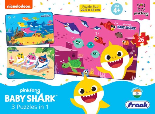 Frank Pinkfong Baby Shark 3 in 1 Puzzle 26 Pcs - Image 4