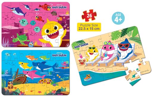 Frank Pinkfong Baby Shark 3 in 1 Puzzle 26 Pcs - Image 2