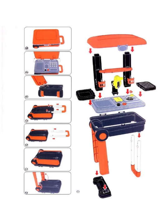 Urban Tots Deluxe Tool Set for kids -  Funny Toy Set with Construction 2 in 1 Deluxe Tool Set for Children - Image 4