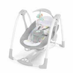 Automatic Rocker Swing for Baby 2-In-1 Compact Portable Baby Swing Rocker Electric Rocking Chair with Detachable Toy & Nature Music - Ingenuity