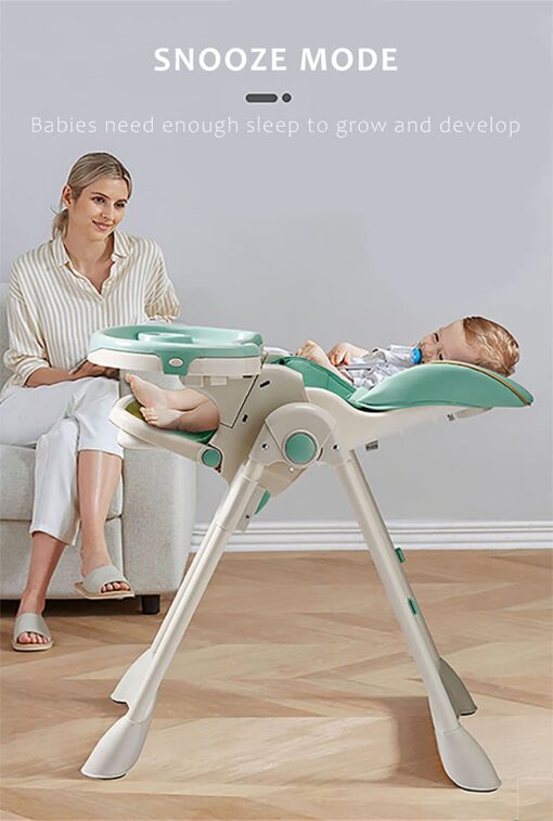 StarAndDaisy Let's Eat Multifunction Baby High Chair, Foldable Feeding Chair, Strong Dining Chair For Baby With Height Adjustment For 6 months to 4 years old (Green) - Image 17
