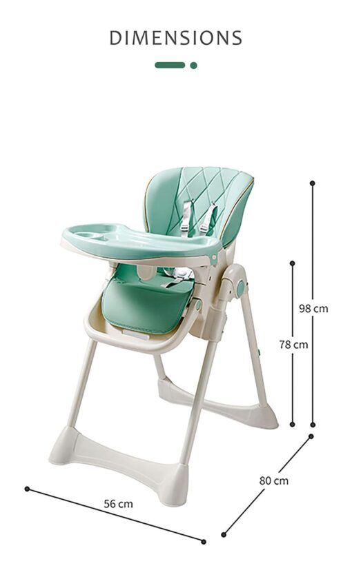StarAndDaisy Let's Eat Multifunction Baby High Chair, Foldable Feeding Chair, Strong Dining Chair For Baby With Height Adjustment For 6 months to 4 years old (Green) - Image 22