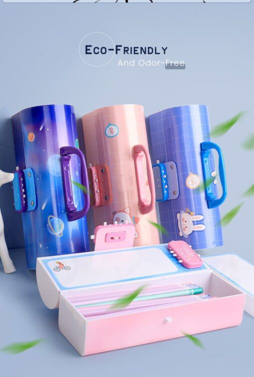 School Kids Pencil Box Stationary Set with Different compartments for Storage of Kids Essentials (Treasure Box Dinosaur) - Image 12