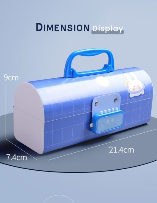 School Kids Pencil Box Stationary Set with Different compartments for Storage of Kids Essentials (Treasure Box Dinosaur) - Image 14