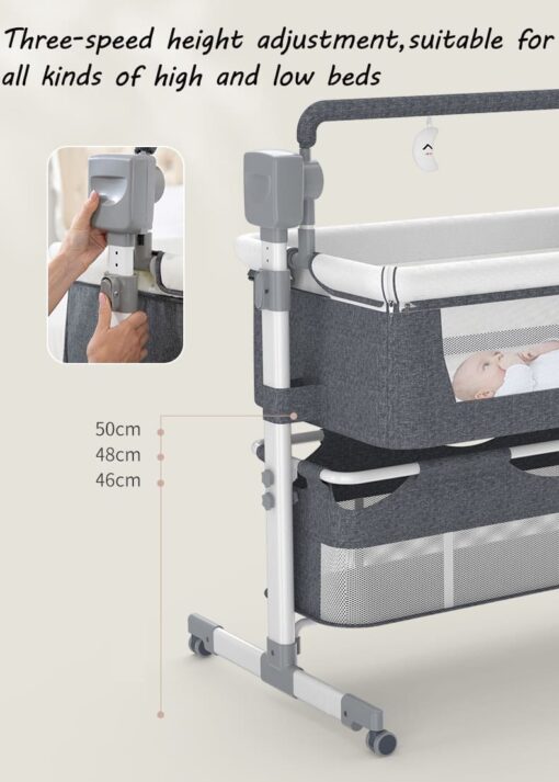 [Refurbished] StarAndDaisy Automatic Baby Cradle Swing Cot with Remote Control, Bluetooth and Music (Brown | EC01) - Image 8