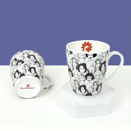 StarAndDaisy Coffee Mug Set of 2 | Dishwasher & Microwave Safe | Ceramic Bone China Cup to Gift to Best Friend | Ceramic Tea Coffee Milk Cups. (SND-MM-15) - Image 3