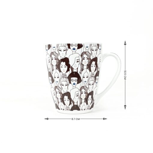 StarAndDaisy Designer Mugs - ceramic Bone China Tea Coffee Milk Cups Microwave and Dishwasher Safe Set of 2 - SND-MM-02 - Image 5