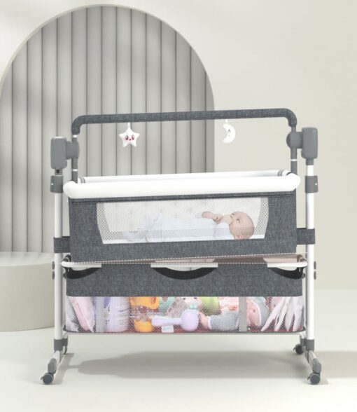 [Refurbished] StarAndDaisy Automatic Baby Cradle Swing Cot with Remote Control, Bluetooth and Music (Brown | EC01) - Image 10