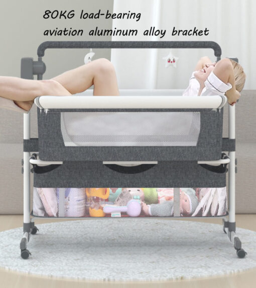[Refurbished] StarAndDaisy Automatic Baby Cradle Swing Cot with Remote Control, Bluetooth and Music (Brown | EC01) - Image 11