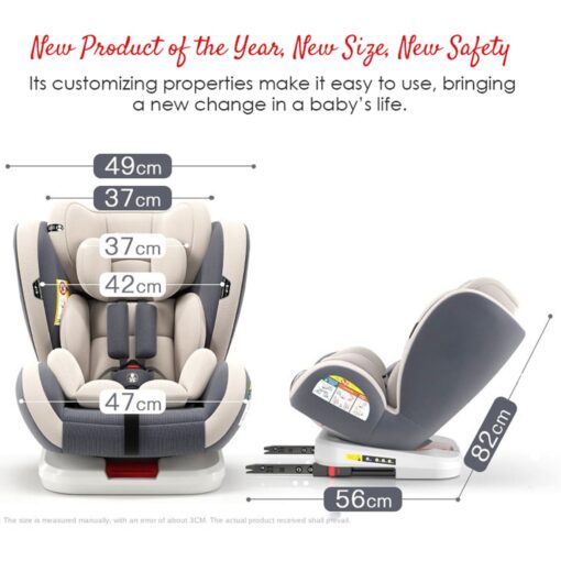[Refurbished] StarAndDaisy Isofix Baby Car Seat with Convertible, 360 Rotation & Side Protection for Babies, Infants, Toddler & Kids (Luxury Beige) - Image 10