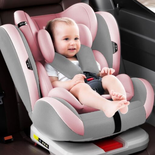 [Refurbished] StarAndDaisy Convertible Isofix Baby Car Seat with 360 Rotation & Side Protection for Babies, Infants, Toddler & Kids (Luxury Baby Pink) - Image 3