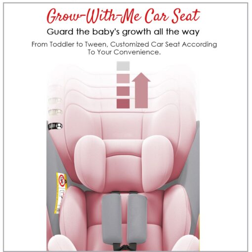 [Refurbished] StarAndDaisy Convertible Isofix Baby Car Seat with 360 Rotation & Side Protection for Babies, Infants, Toddler & Kids (Luxury Baby Pink) - Image 5