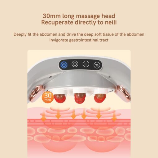 Electric Abdominal Machine kneading instrument Hot compress warms the abdomen waist flat tummy abdominal massager belt - Image 11