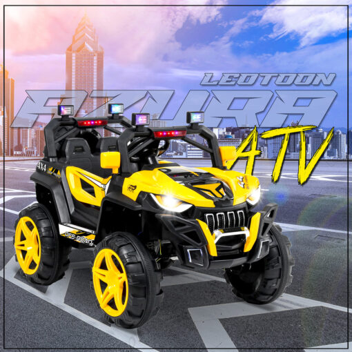 StarAndDaisy Rechargeable Battery Operated Ride On Jeep for Kids with Bluetooth & Music - Yellow - LFC-JK909 - Image 4