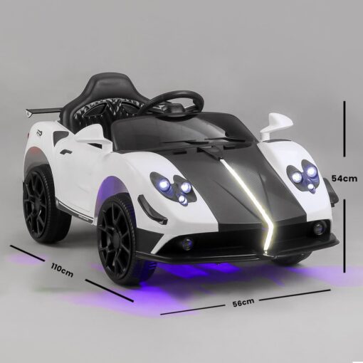 Battery Operated Ride On Car with Music & Lights (White | LFC-BDQ1589) - Image 7