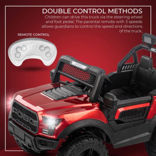 StarAndDaisy SUV Kids Jeep with Bluetooth & Music - Electric Jeep Car for Kids with Led Lights - Red - Image 2
