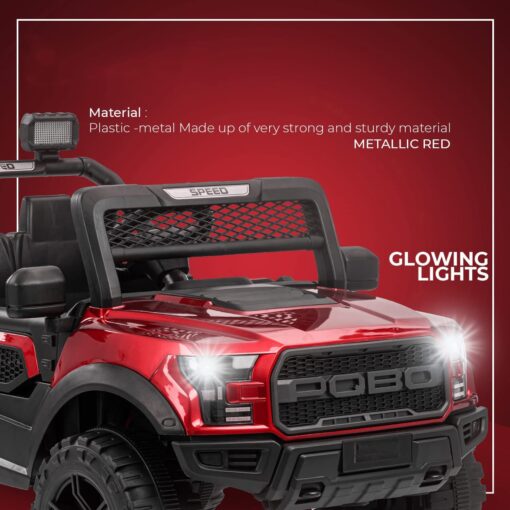 StarAndDaisy SUV Kids Jeep with Bluetooth & Music - Electric Jeep Car for Kids with Led Lights - Red - Image 4