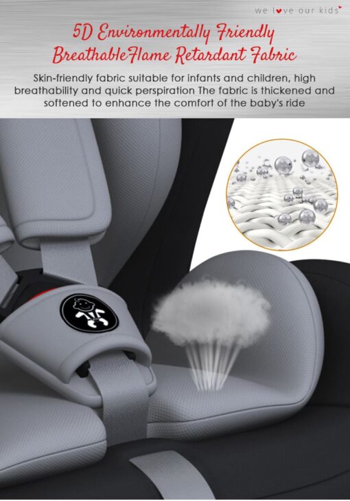 Luxury Car Seat for Baby in Red color - Baby Car Seat (Luxury Red) - StarAndDaisy - Image 18
