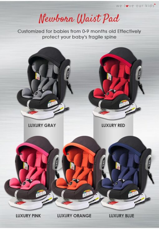 Luxury Car Seat for Baby in Red color - Baby Car Seat (Luxury Red) - StarAndDaisy - Image 24
