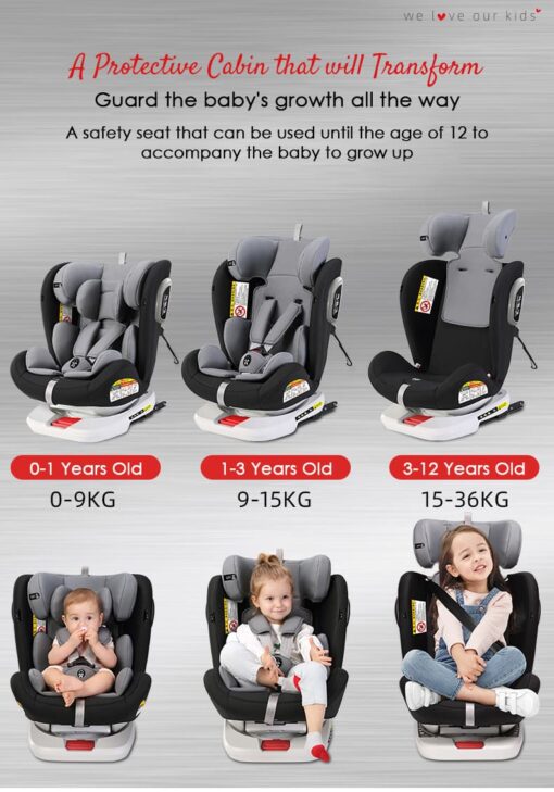 Luxury Car Seat for Baby in Red color - Baby Car Seat (Luxury Red) - StarAndDaisy - Image 10