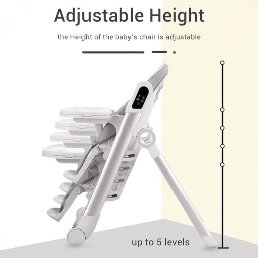 StarAndDaisy 2-in-1 Lynux High chair with Electric Swing Five Point safety seat belt |detachable tray |Adjustable Footrest| Foldable Scientific Design - Image 8