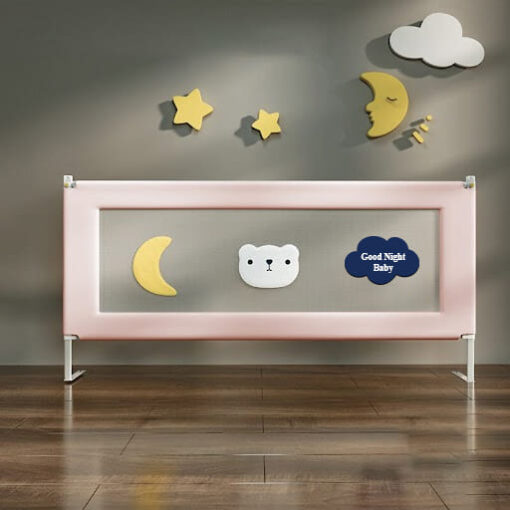 StarAndDaisy Premium Baby Bed Guardrail with Lift - Suitable for Newborns up to 12 Years - Pink 1.8m Length, Pack of 1