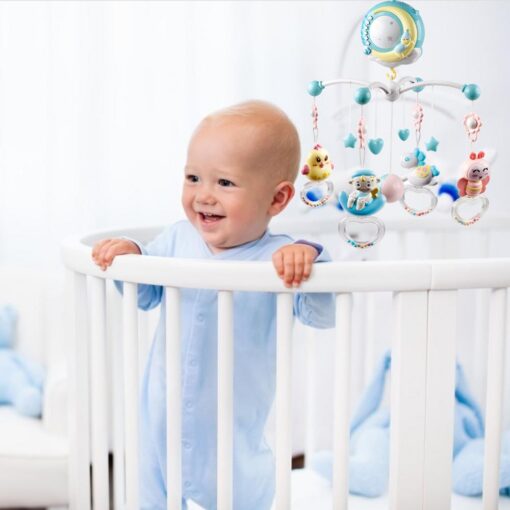 Multifunction Night Light Moon Bed Bell Toy Rattle Set Plastic for Baby - Image 6