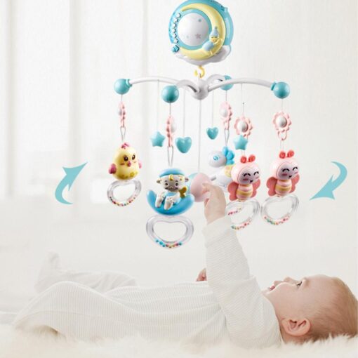 Multifunction Night Light Moon Bed Bell Toy Rattle Set Plastic for Baby - Image 16