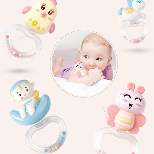 Multifunction Night Light Moon Bed Bell Toy Rattle Set Plastic for Baby - Image 4
