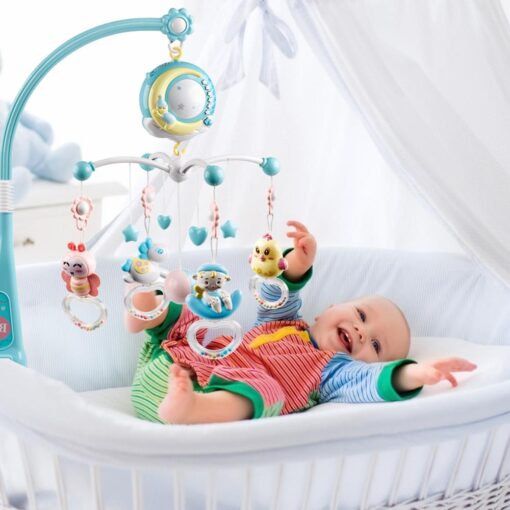 Multifunction Night Light Moon Bed Bell Toy Rattle Set Plastic for Baby - Image 5