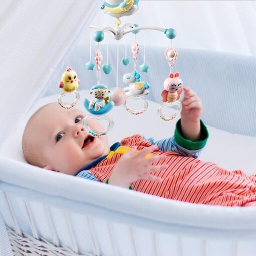 Multifunction Night Light Moon Bed Bell Toy Rattle Set Plastic for Baby - Image 7