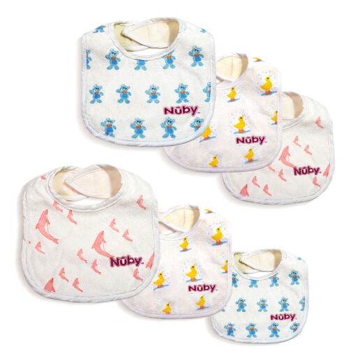 Feeding Bibs for Toddlers & Newborn,  Ultra-Soft Infant Apron, Waterproof and Quick Dry Baby Bibs  (Pack of 6)