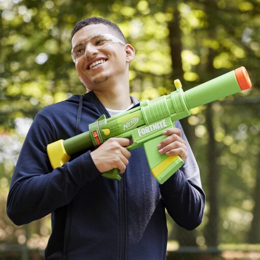 Nerf Fortnite Smg Zesty Elite Dart Blaster for Kids & Toddler - Removable Stock And Barrel, Removable 10-Dart Clip, 10 Official Nerf Elite Darts, Multicolor - Image 6