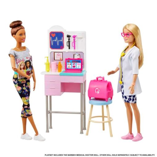 Barbie Medical Doctor Playset with Blonde Doctor Doll for Kids & Toddler, 20+ Medical Accessories, Exam Station & Table, Doctor Bag, Medical Tools & More, Great Gift for Ages 3 Years Old & Up (GWV01) - Image 2