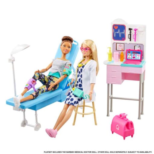 Barbie Medical Doctor Playset with Blonde Doctor Doll for Kids & Toddler, 20+ Medical Accessories, Exam Station & Table, Doctor Bag, Medical Tools & More, Great Gift for Ages 3 Years Old & Up (GWV01) - Image 4