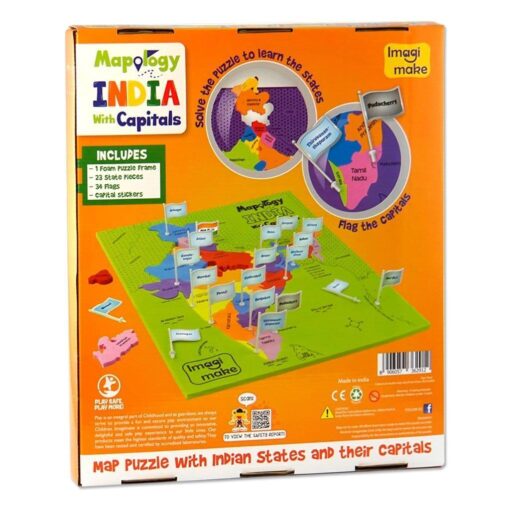 Imagimake Mapology India with State Capitals - Educational Toy and Learning Aid for Boys and Girls - Map Puzzle, Return Gift for Birthday, for Kids Age 5 and Above - Image 4