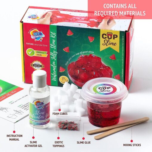 Diy Science Watermelon Jelly Slime Kit For Kids - Scented Glue with Activator Gel - Slime Making Kit for Boys and Girls 8+ Years - Image 3