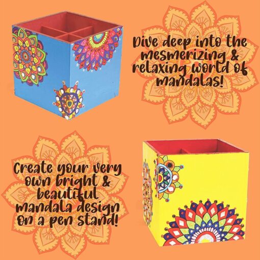 Kalakaram Paint Your Own Mandala Pen Stand - Image 3