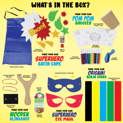 Kalakaram The Ultimate Superhero Craft Box for Boys & Girls, Kids Art and Craft Kit for Boys & Girls, Educational and Return Gift for Toddler and Kids Age 5 and More - Image 2