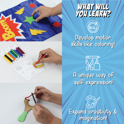 Kalakaram The Ultimate Superhero Craft Box for Boys & Girls, Kids Art and Craft Kit for Boys & Girls, Educational and Return Gift for Toddler and Kids Age 5 and More - Image 5
