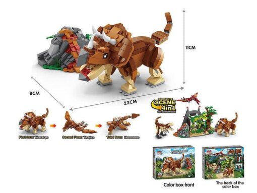 Pingao Blocks Come Alive Triceratops 426pcs