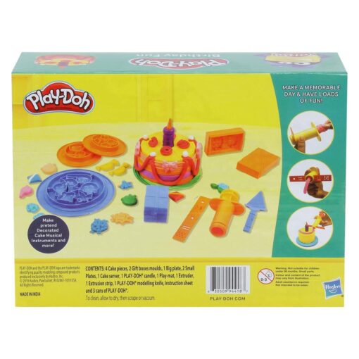 Play-Doh Birthday Fun Playset for Kids 3 Years and Up with 3 Non-Toxic Colors - Image 4