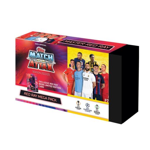 Match Attax Season 2022-23 – Master Red Ray Mega Pack with Exclusive Neon Pedri Card
