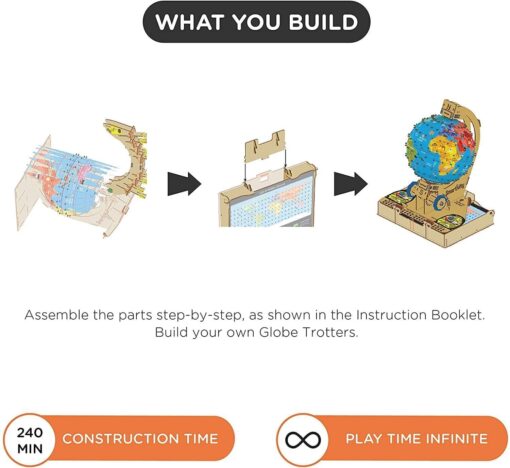 Smartivity Globe Trotters, Augmented Reality Easy Instructions, Experiment, Play, Learn Science Project Kit, Wooden Model Engineering STEM Learning Toy for Kids Ages 8 and Up - Image 2
