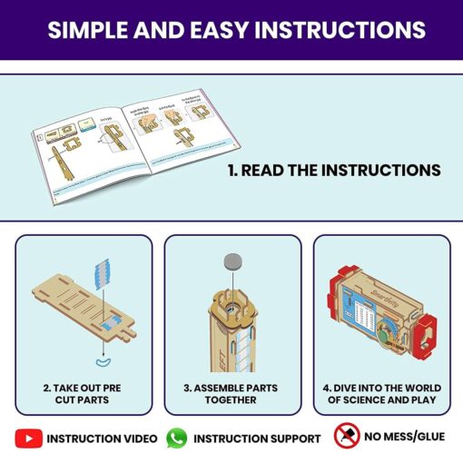 Smartivity Pirate's Telescope Stem Educational DIY Building Construction Activity Kit for Kids, Measure Hight & Distance, Perfect Fun Gift Toys for Kids 8-14 Year Old Boys & Girls - Image 5
