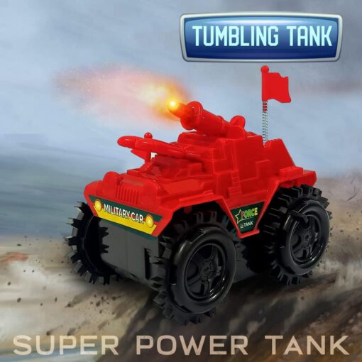 Sirius Toys Tumbling Tank, Electric Military Tank for Kids, Fighter Toy with Lights Panzer Tank Armor Toy Car Gift Rapid Ultimate Chariots for Children & Toddler - Image 8