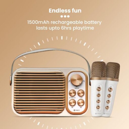 Toreto Tor-376 Retro Mini Wireless Speaker - Image 6
