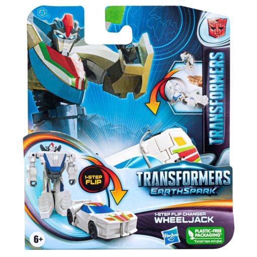 Transformers Toys Earthspark 1-Step Flip Changer Wheeljack for Kids, Transformers Earthspark Wheeljack, 4-Inch Action Figure for Toddler, Robot Toys for Ages 6 & Up, Multicolor (F6229) - Image 2